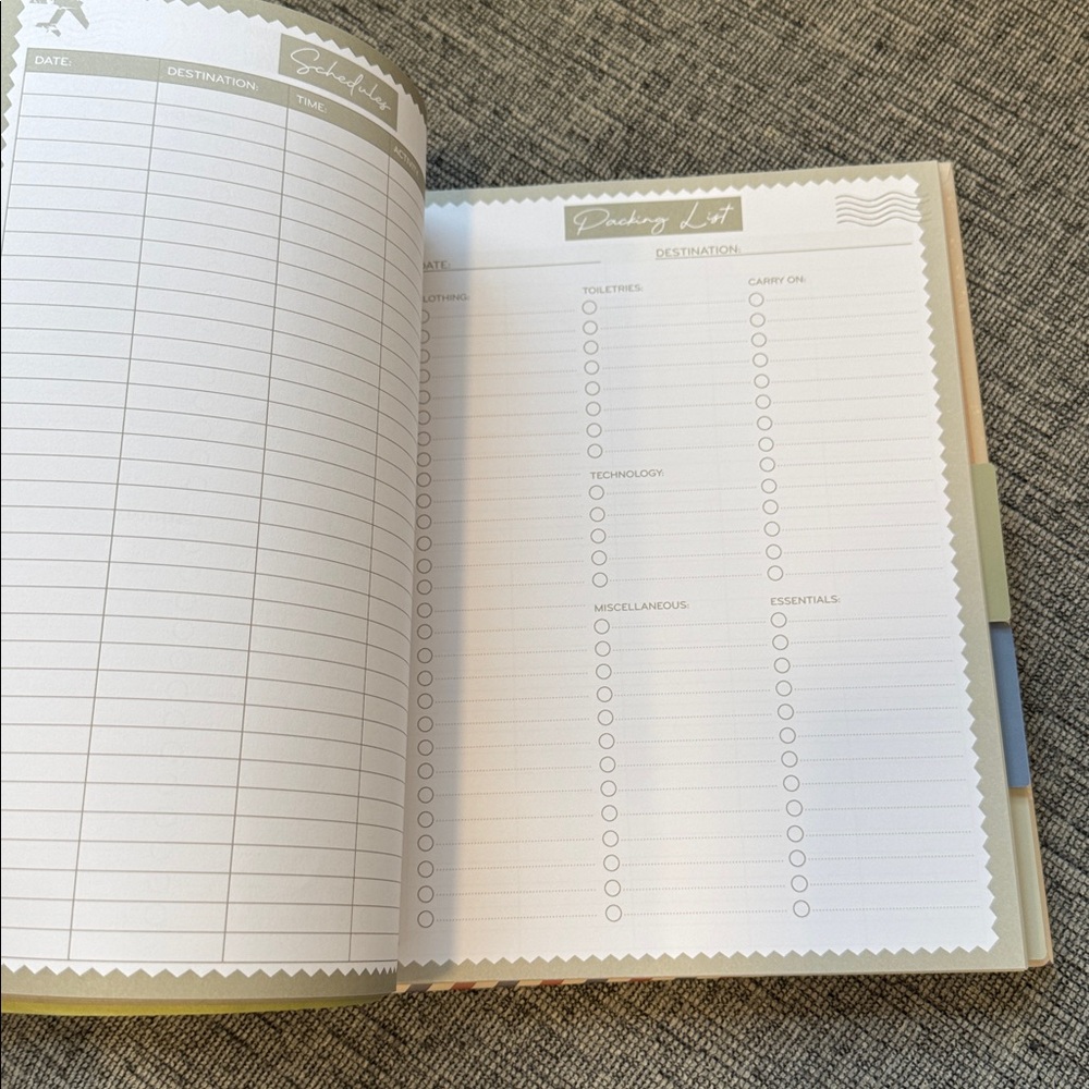 Travel Planner Notebook - Cream Spiral-Bound - Picture 4 of 5
